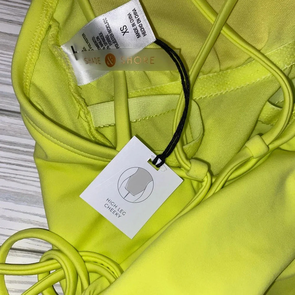 Shade & Shore Strappy High Leg Cheeky One Piece Swimsuit - Picture 3 of 5